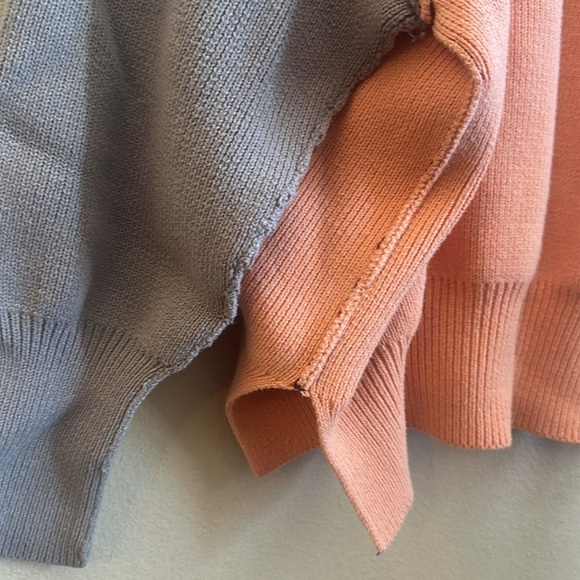 Free People Easy Street Sweater Size XS Color Block Pullover Ribbed Knit Relaxed - Picture 7 of 13